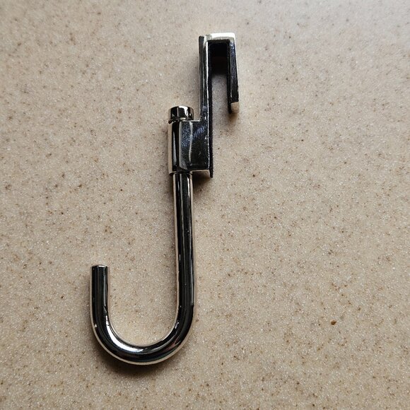 REJUVENATION EMERY POLISHED NICKEL SWIVELING WALL POT RACK UTENSIL HOLDER HOOK - Picture 5 of 8